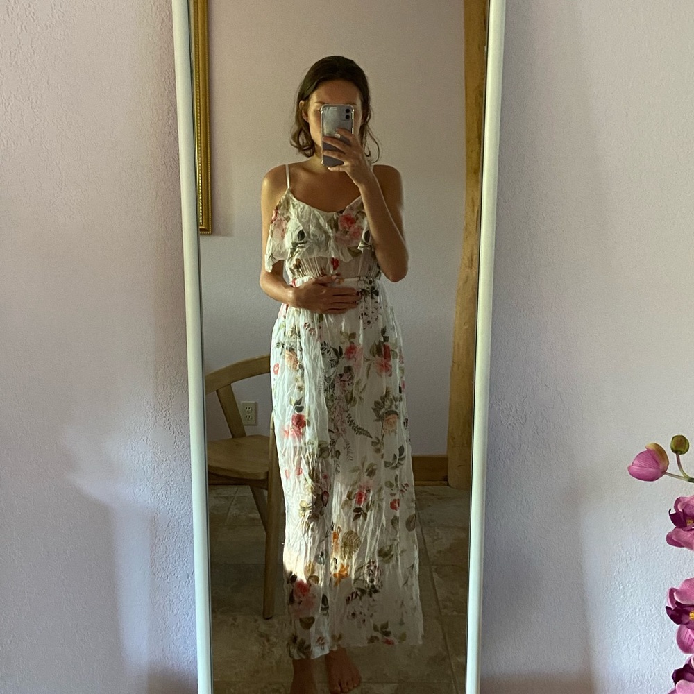 Dreamy Floral Silk Dress